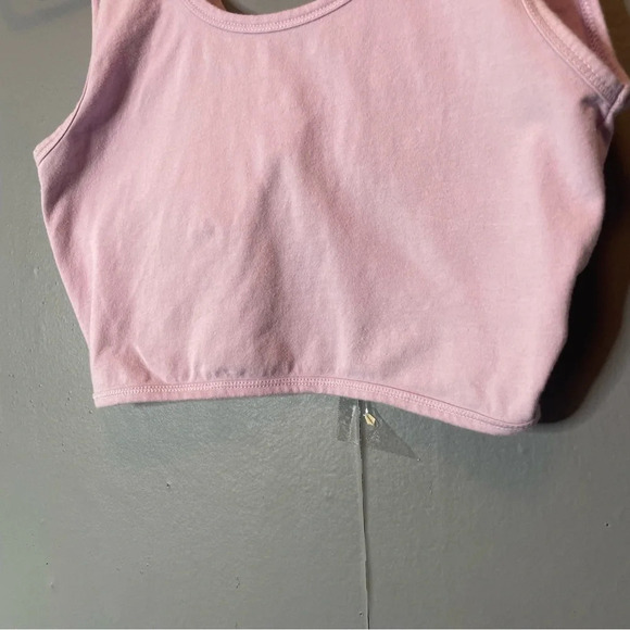 American Eagle lilac purple cropped twist back tank top size medium - Picture 2 of 7
